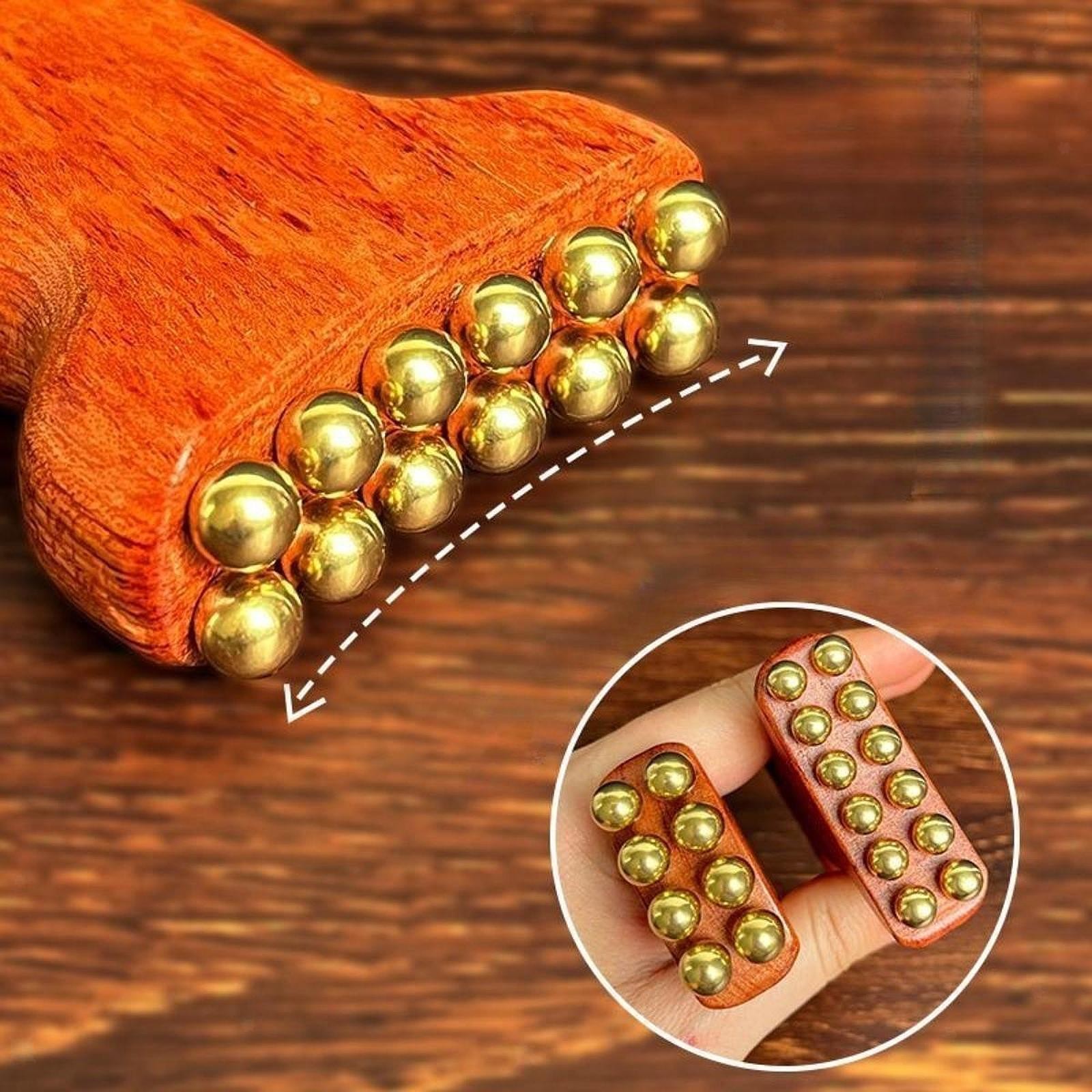 Gua Sha Facial Tool with Beads Handheld Multifunctional Manual Face Massage