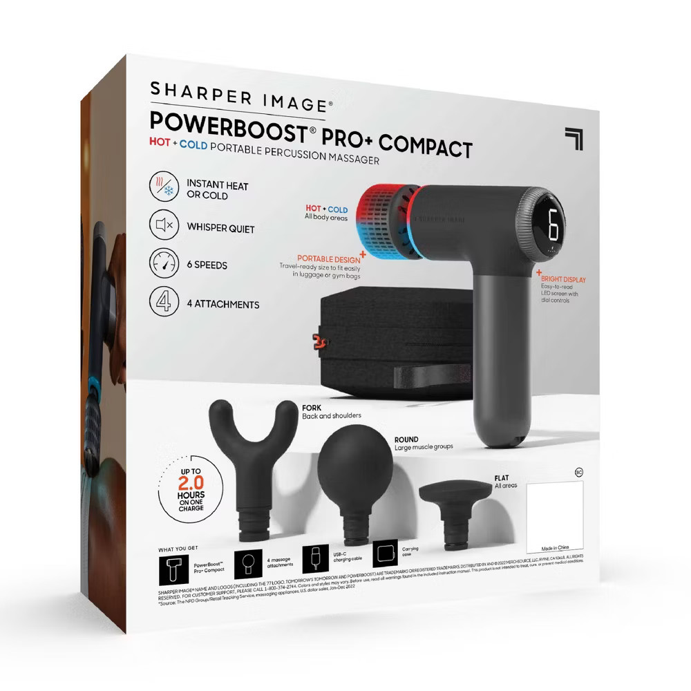 Sharper Image PowerBoost Pro Plus Hot and Cold Compact Body Massager