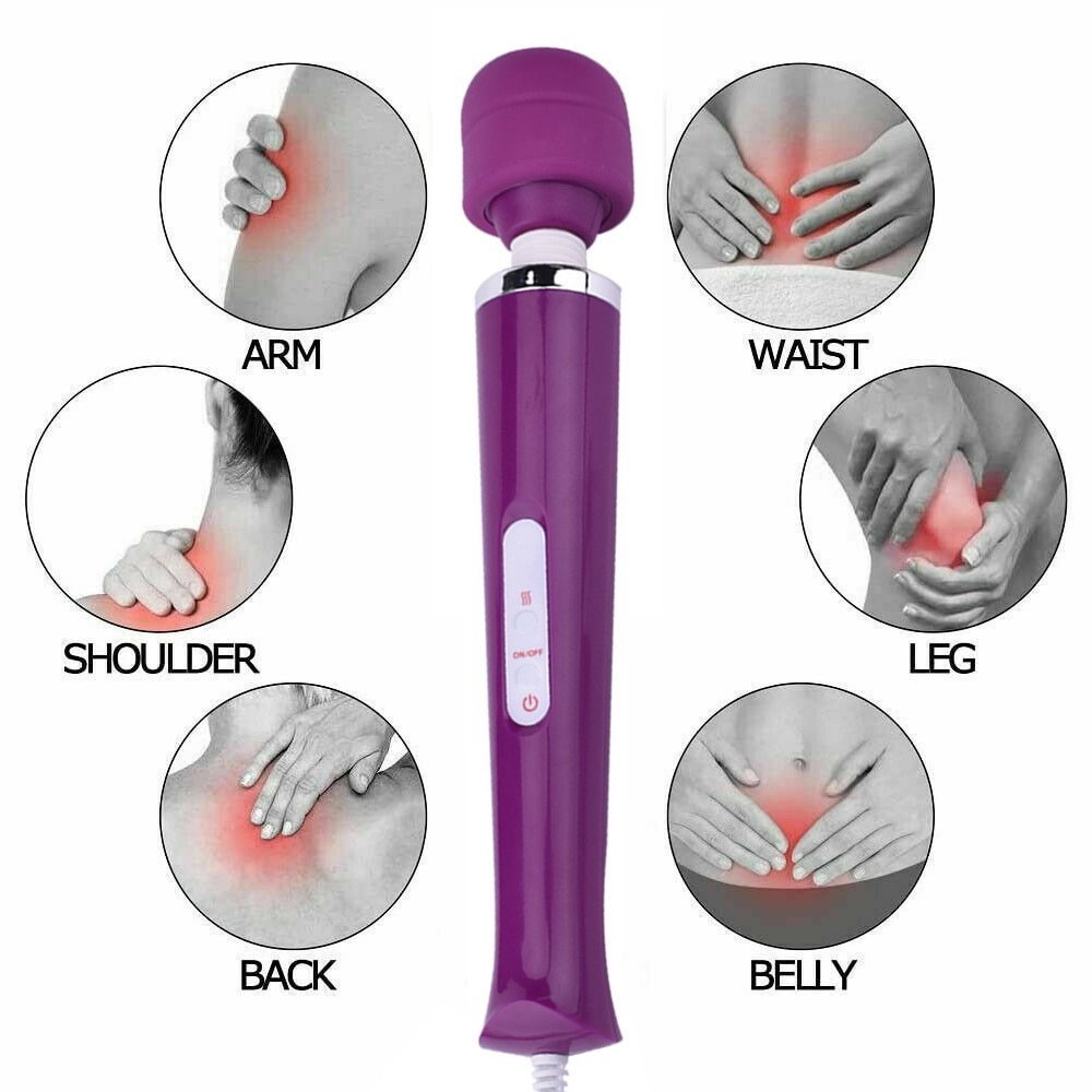 Handheld Massager Wand Vibrating Massage Neck Full Body Therapy multi-speed gift