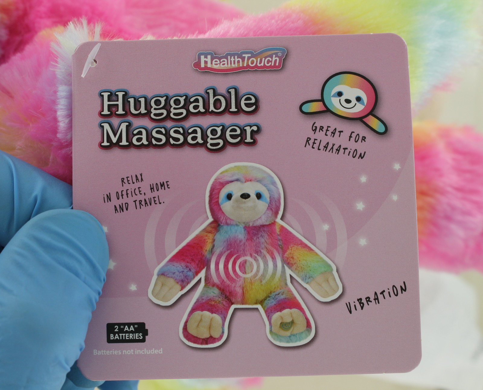 New Health Touch Plush Huggable Massager – Multi Color Sloth