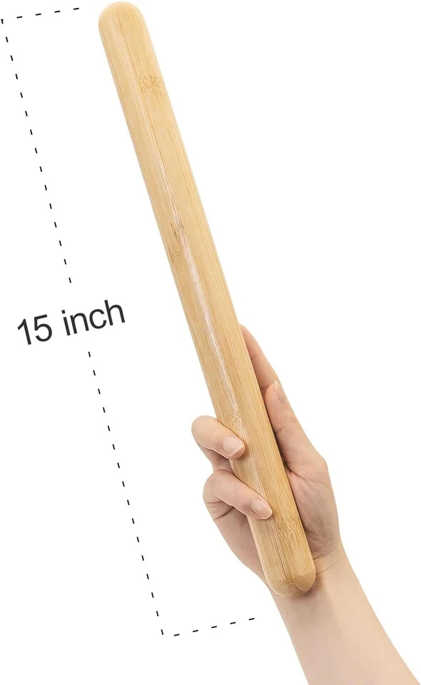 1 PCS Solid Bamboo Massage Stick for Body Shaping Bamboo Massage Roller Stick