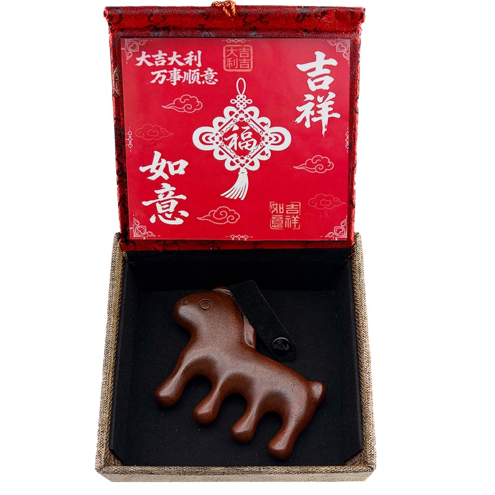 Sandalwood Cute Pony Scalp Massager | Wooden Massage Brush for Head, Face, Ey…