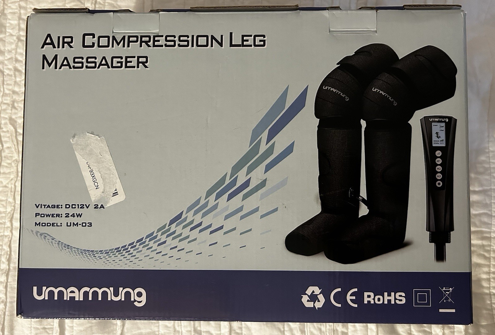 NEW Air Compression Leg Massager w/ Full Leg Compress HEAT Circulation RECOVERY