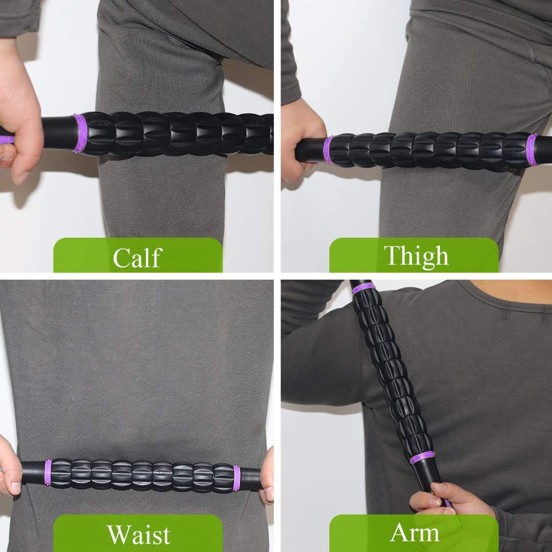 MZDXJ Muscle Roller Massage 17.5×1.5 Inch (Pack of 1), Purple Black