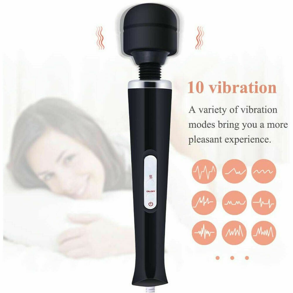 Handheld Massager 20 Speed Wand Vibrating Massage Magic Full Body Therapy Motor