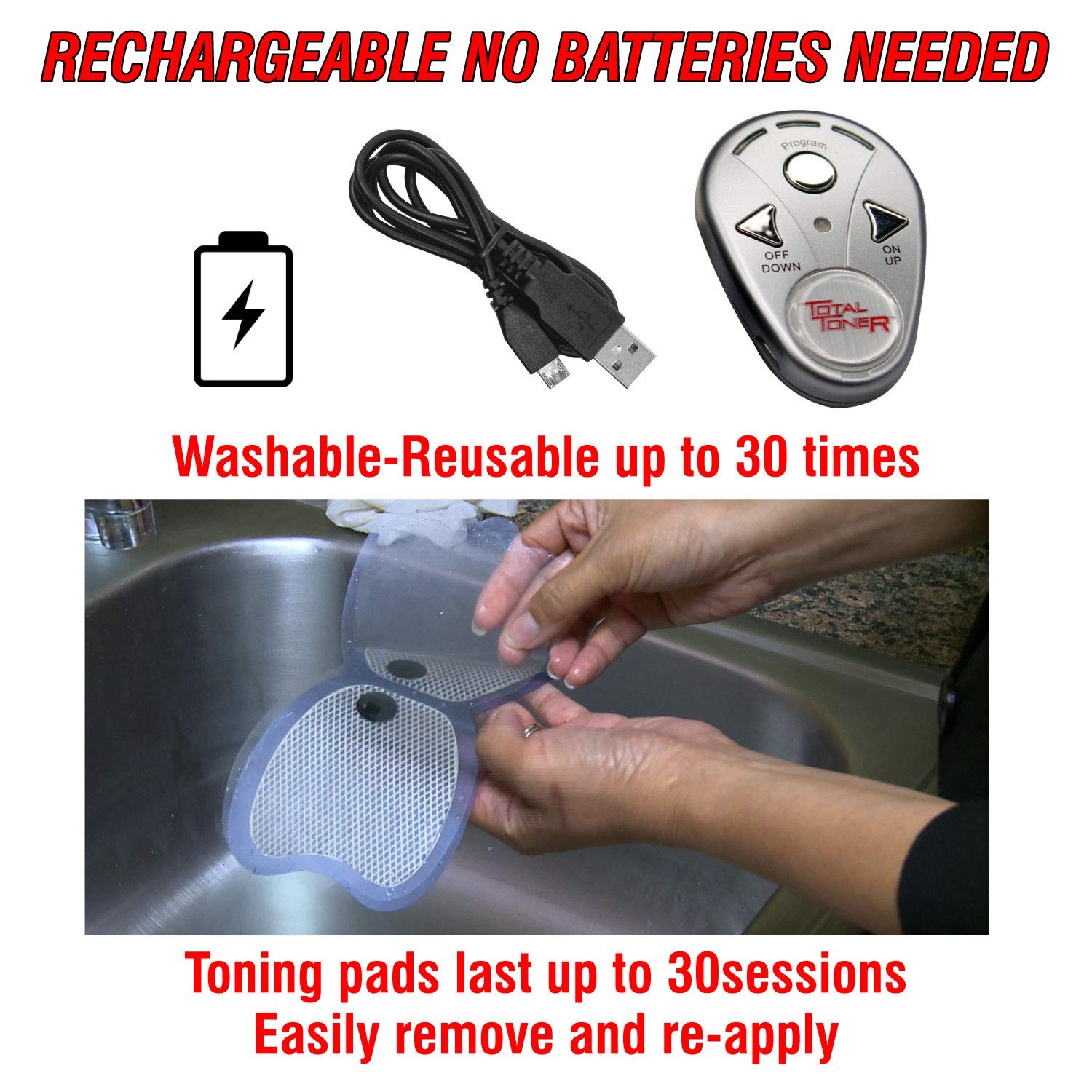 ABS Stimulator, EMS Abdominal Toning device, Rechargeable Wireless EMS Muscle…