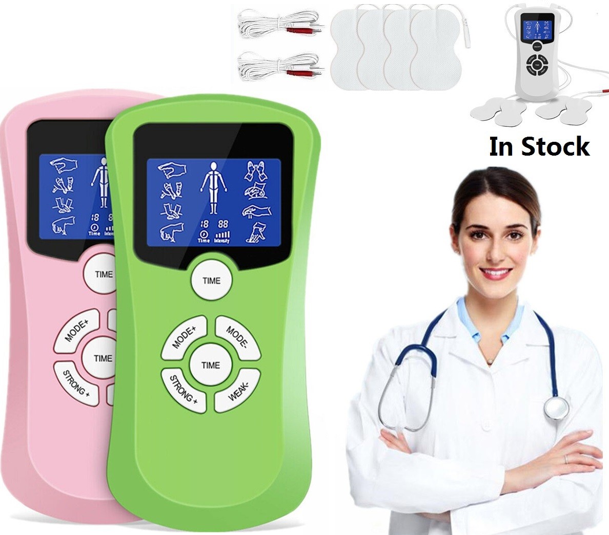 TENS UNIT Electronic Pulse Massager Muscle Stimulator Promote Blood Circulation