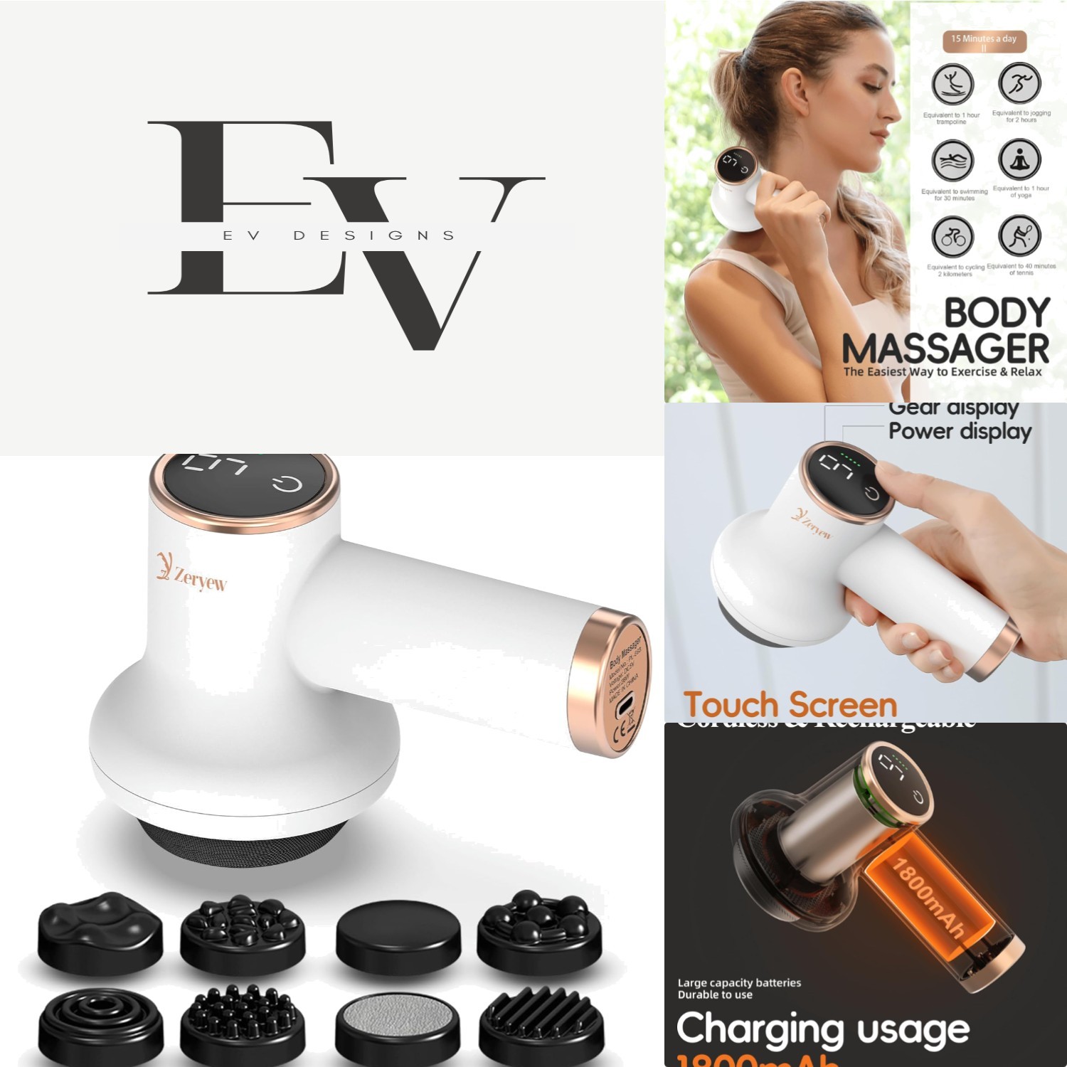 Portable Lymphatic Drainage Massager: Rechargeable Device for Full Body Wellness