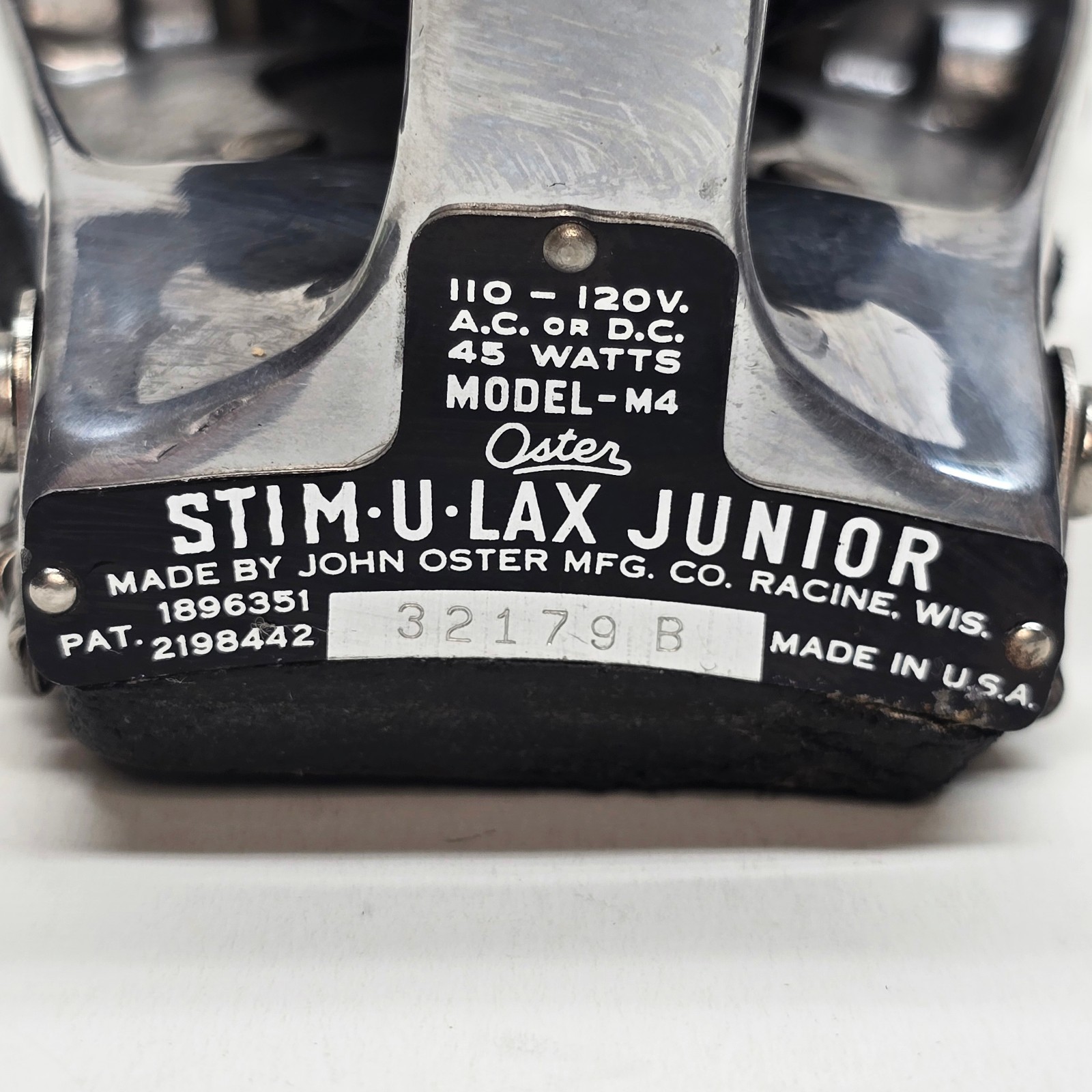 Vintage Oster Stim-U-Lax Junior Massage Instrument Model No 4 w/Box