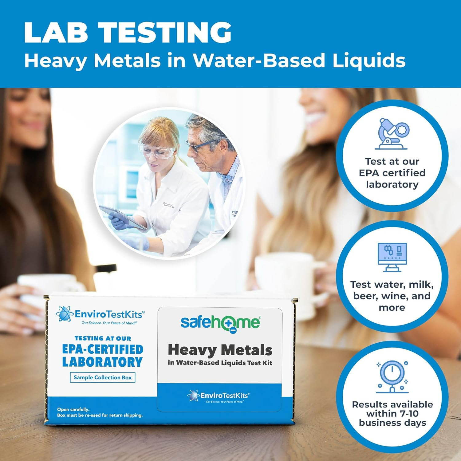 Heavy Metals Test Kit – Test 10 Metals in Water, Wine, Beer & More
