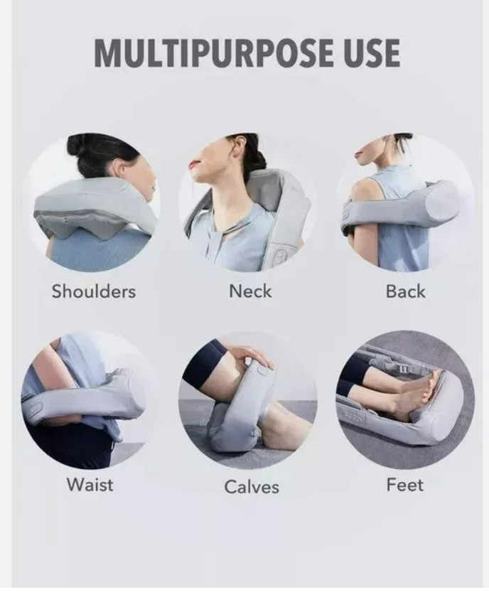 Neck Massager Adjustable Heat and Straps for Shoulder Muscle Pain skin friendly