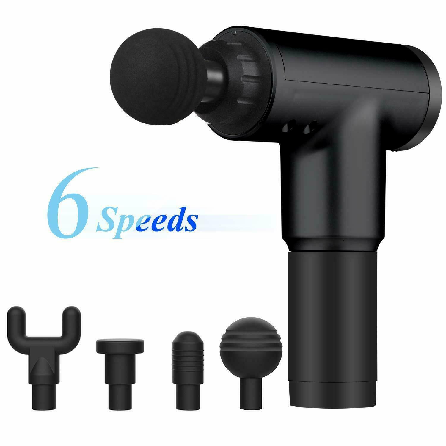 HULKBUZZ Massage Gun Percussion Massager Deep Tissue Muscle Relaxing 4 Head
