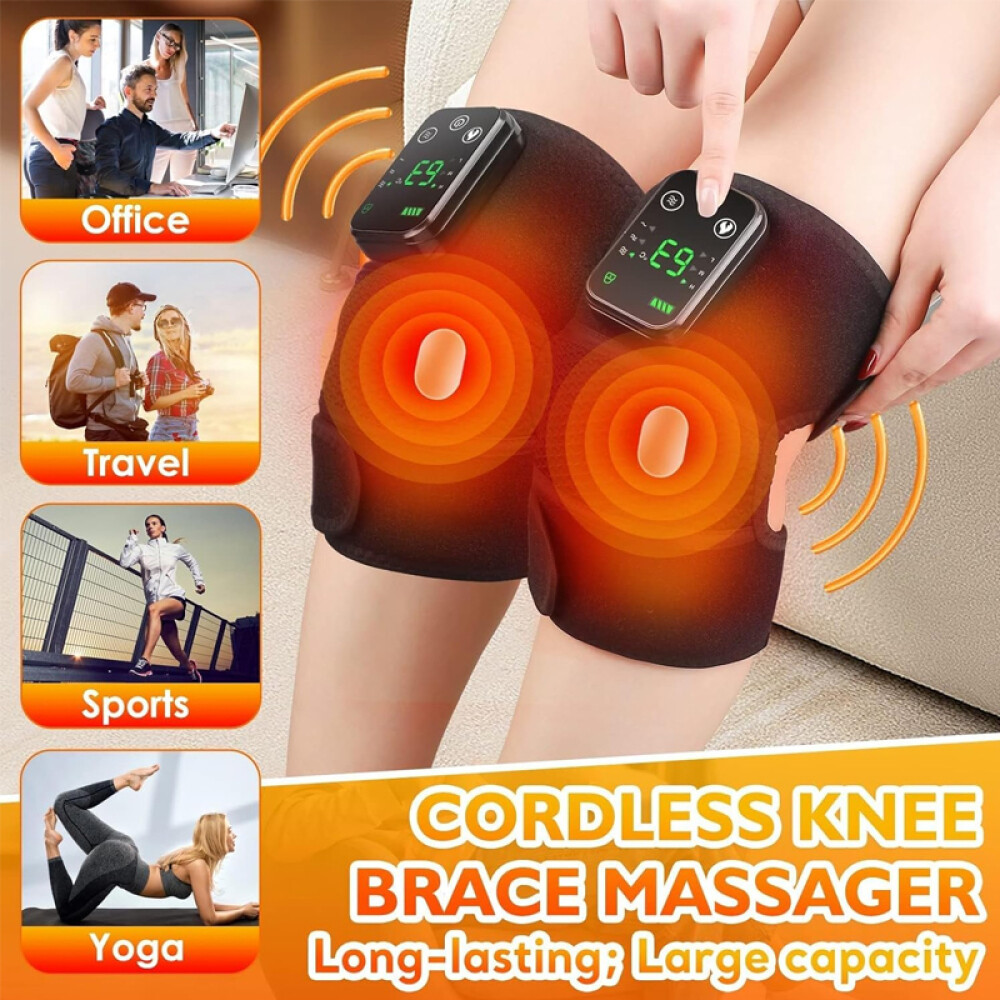 2PACK Electric Heated Vibration Knee Elbow Joint Pad Shoulder Wrap Brace Massage