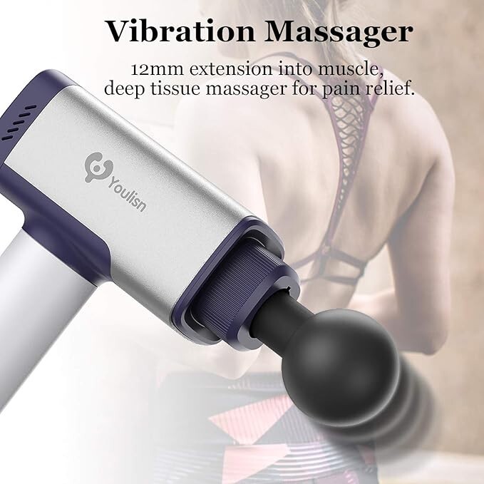 Massage Gun Deep Tissue, Muscle Percussion Handheld Massage Device, Cordless Ele
