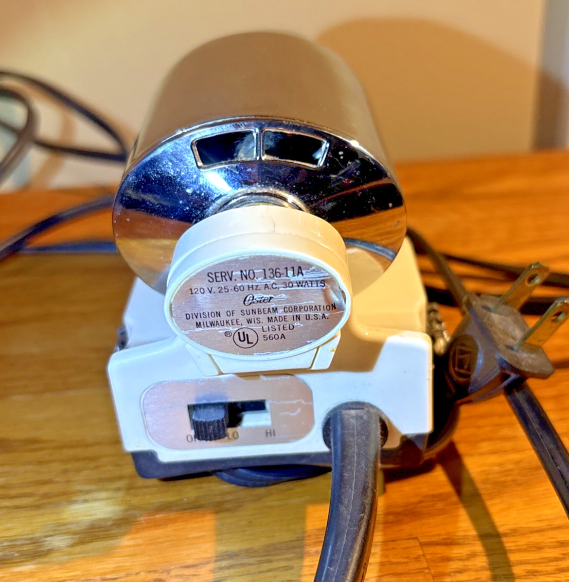 Vintage Oster Scientific Massager Handheld 136-11B Made In USA Works Great!!!
