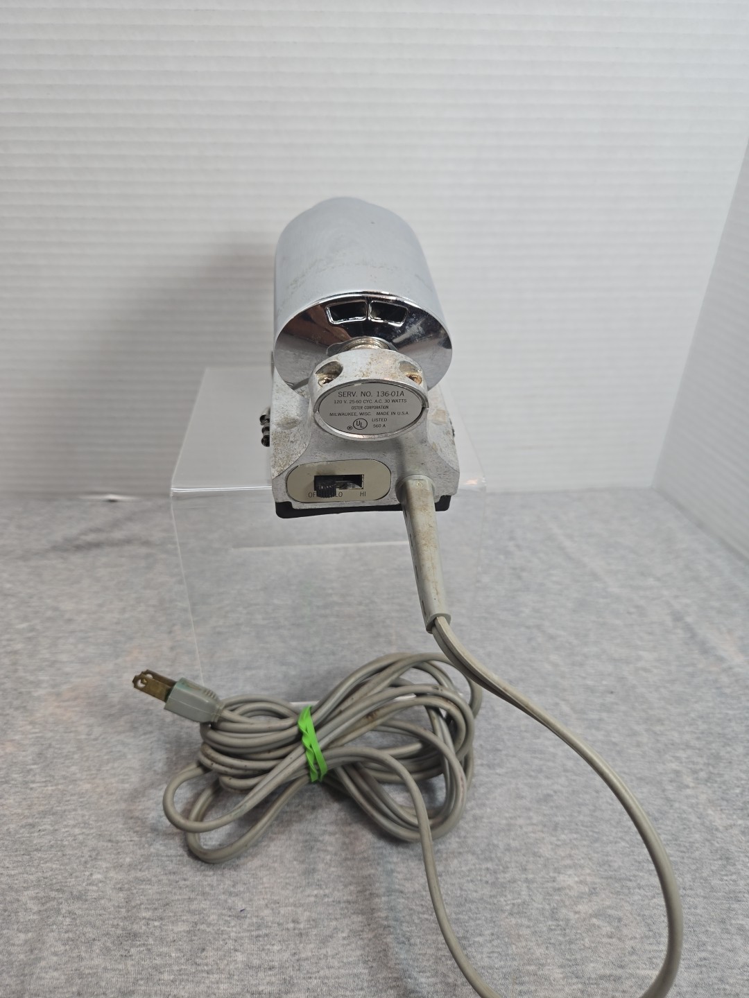 Vintage OSTER SCIENTIFIC II MASSAGER: Chrome, 2 Speed, No. 136-01A, Tested/Works