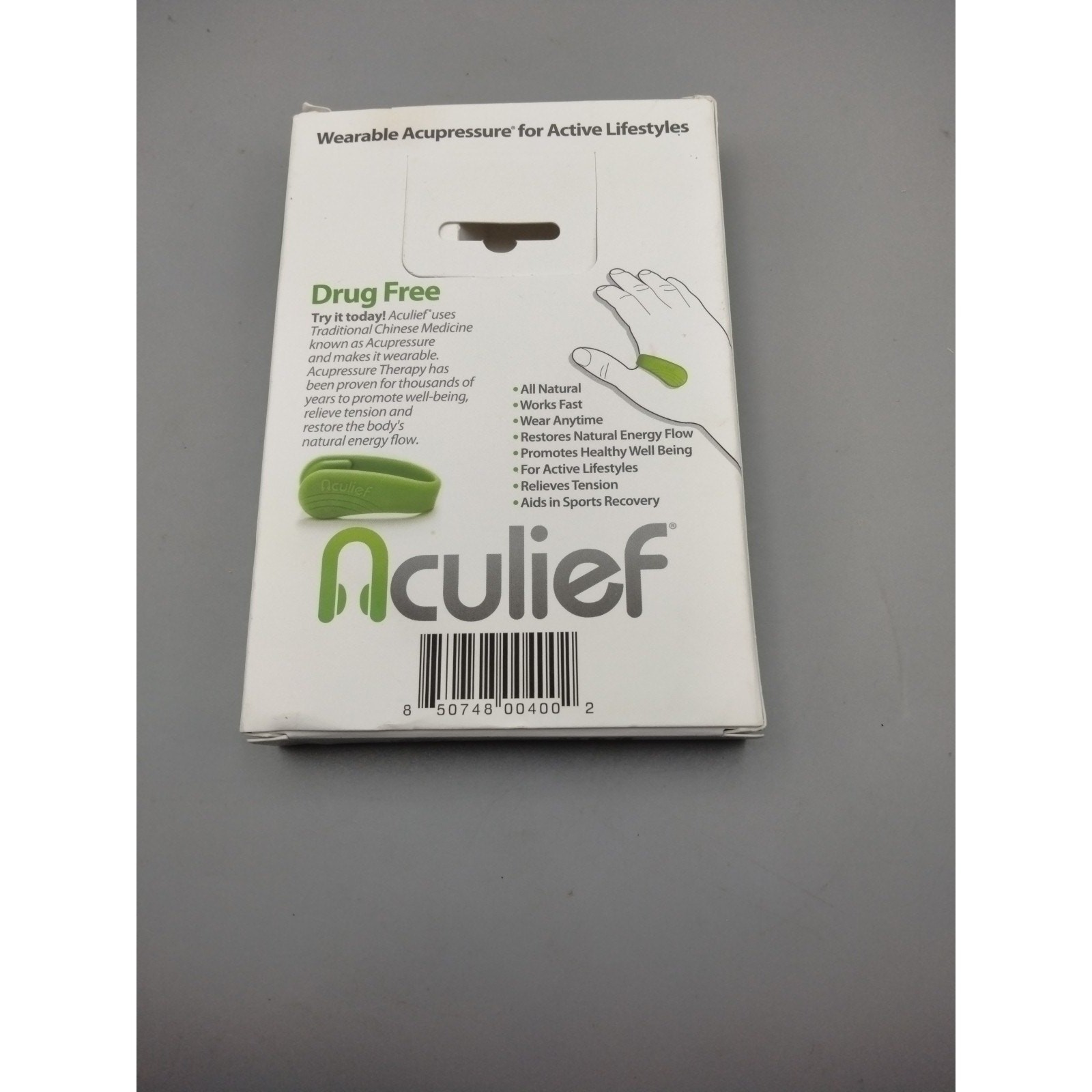 Aculief Headache Pain Muscle & Stress Relief- Acupressure 1 Pack Regular Black