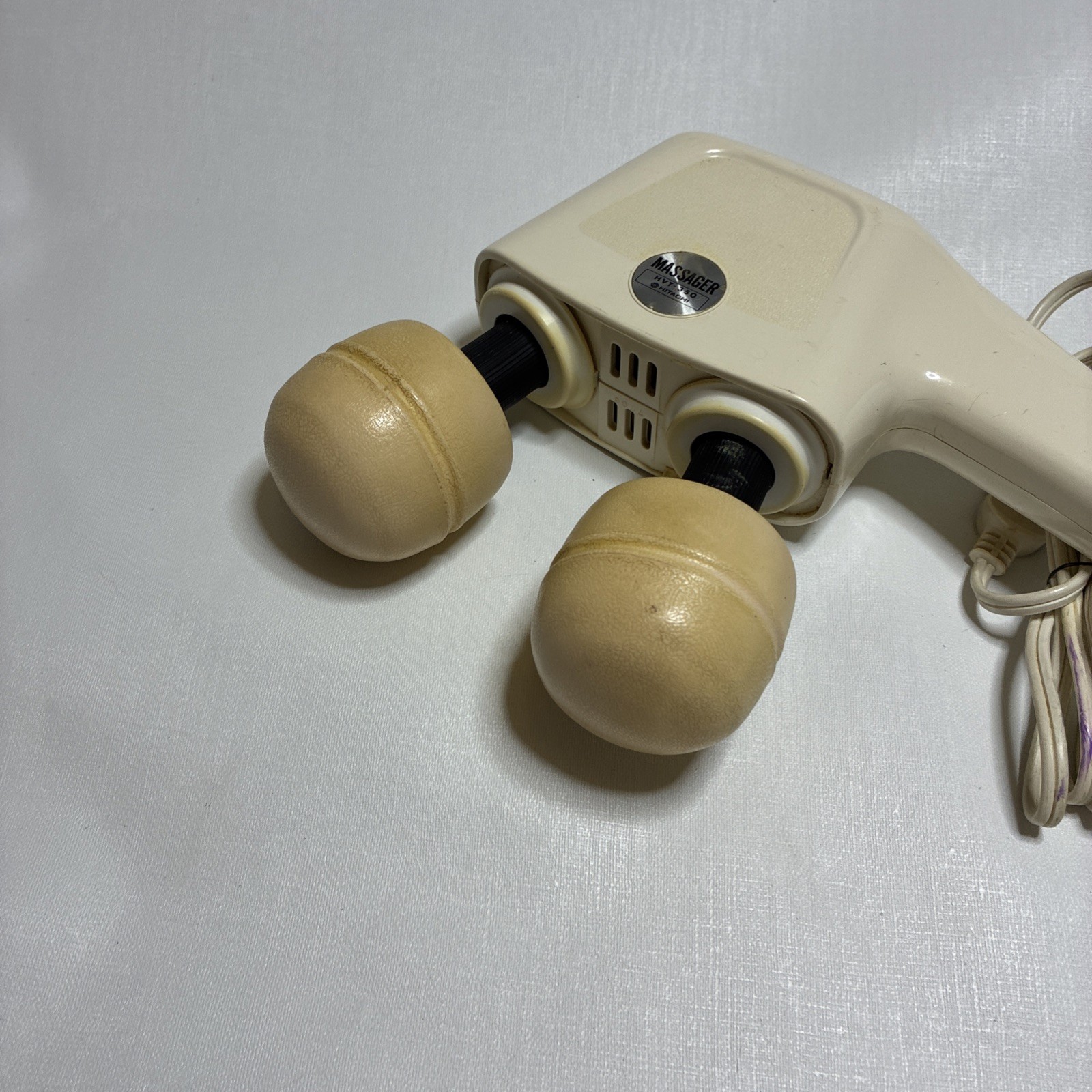 Vintage Hitachi Massager Dual Heads Electric 2 Speed HVT350R Japan Tested