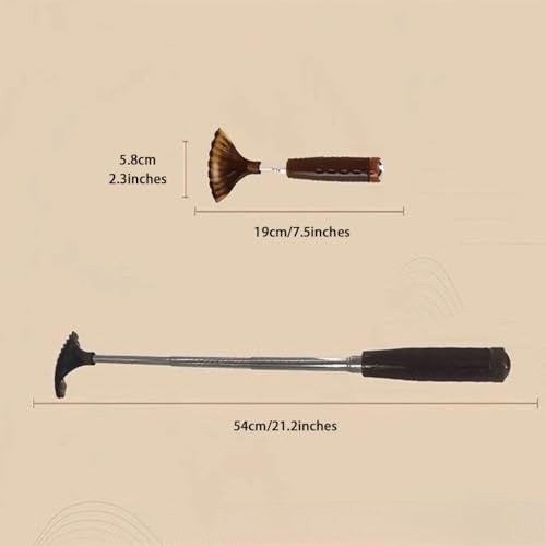Seashell Shape Telescopic Back Scratcher Extendable Wide Head Itch Relief