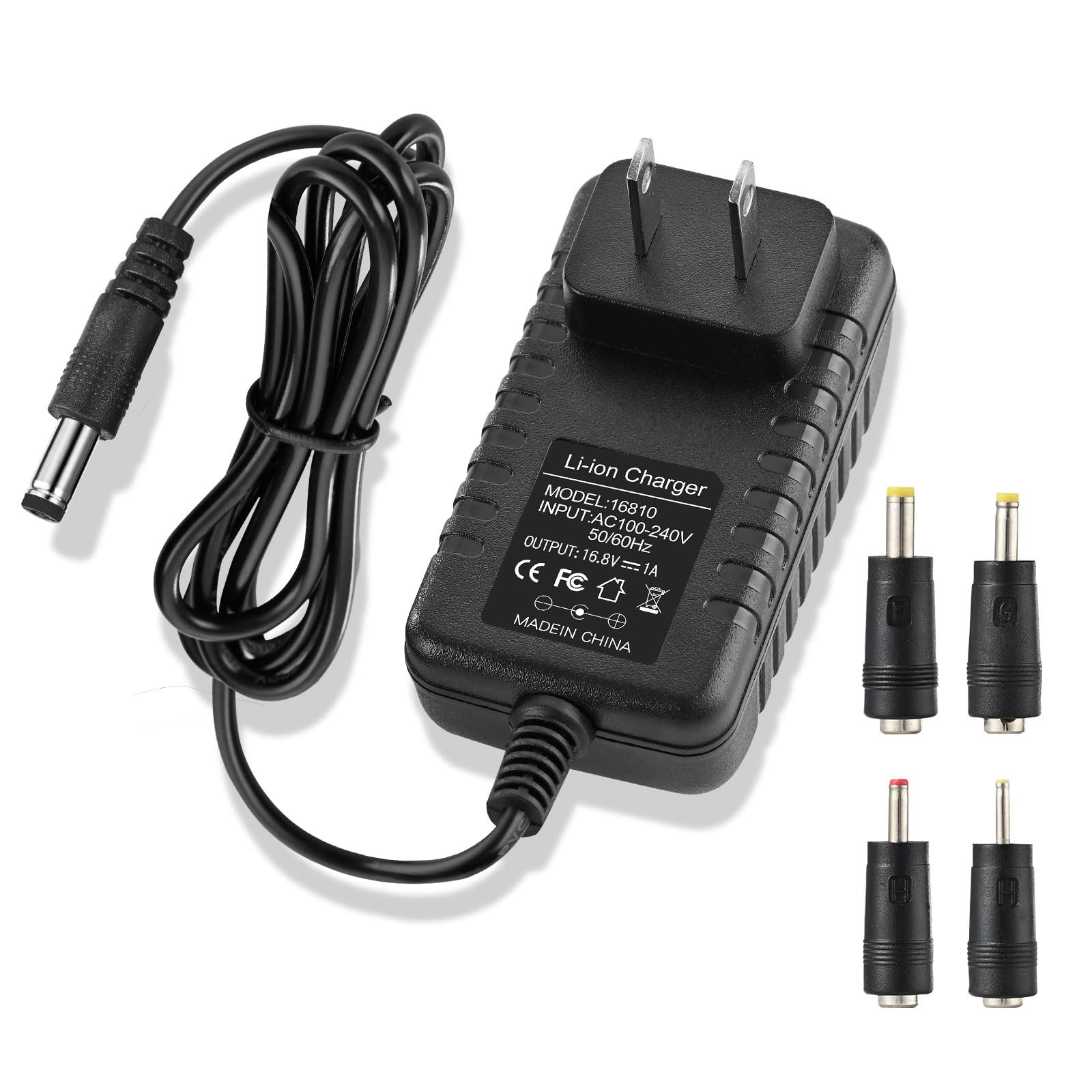 16.8V 1A AC/DC Massage Gun Charger, 5ft Power Supply Cord – Compatible with L…