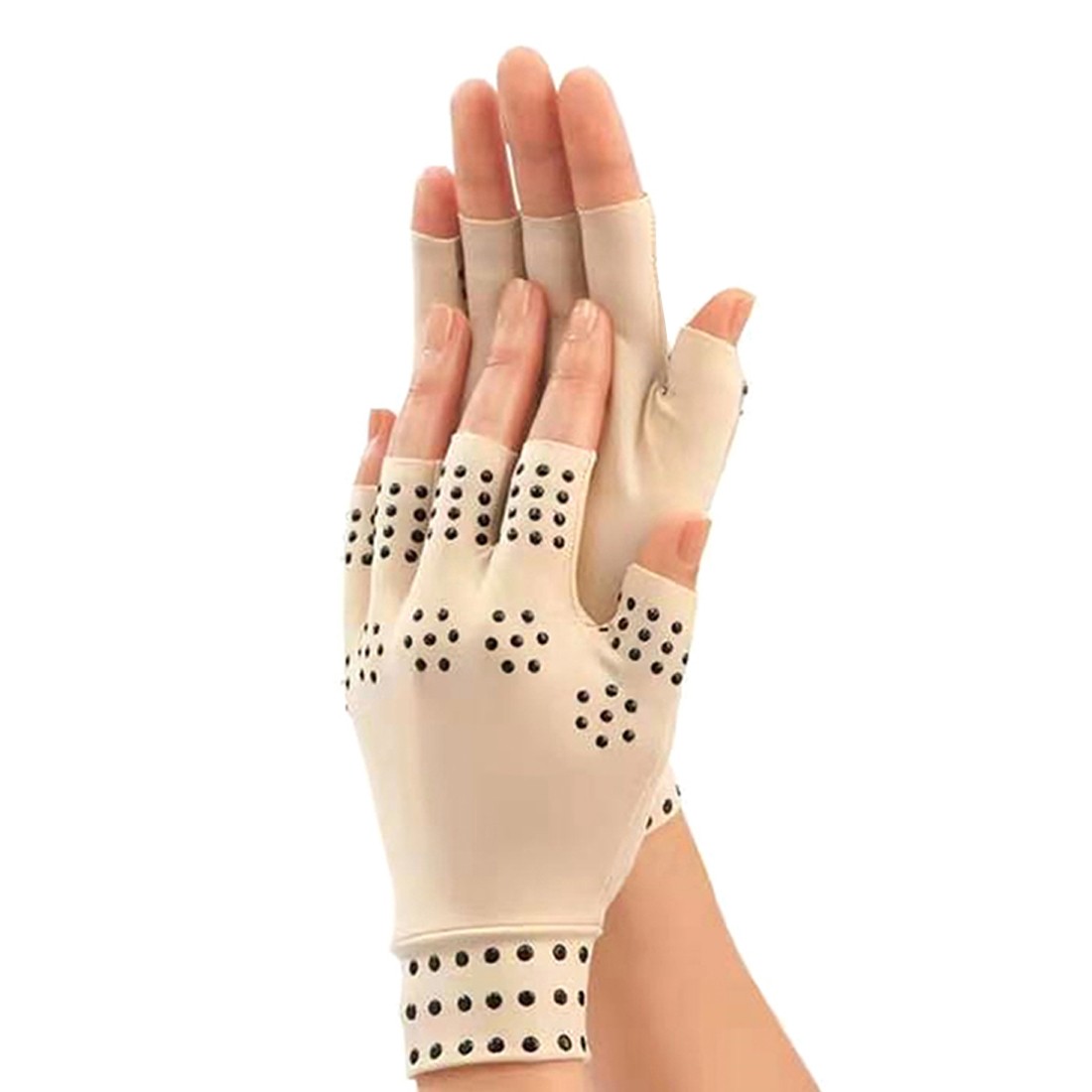 Magnetic Therapy Gloves for Joint Relief – Tan, Large