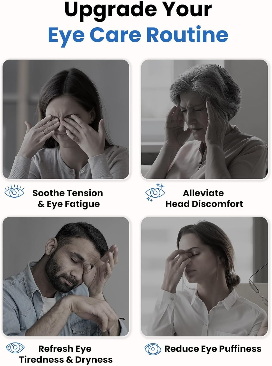 Smart Eye Massager with Remote Heat Compression Music Improve Sleep Eye Mask
