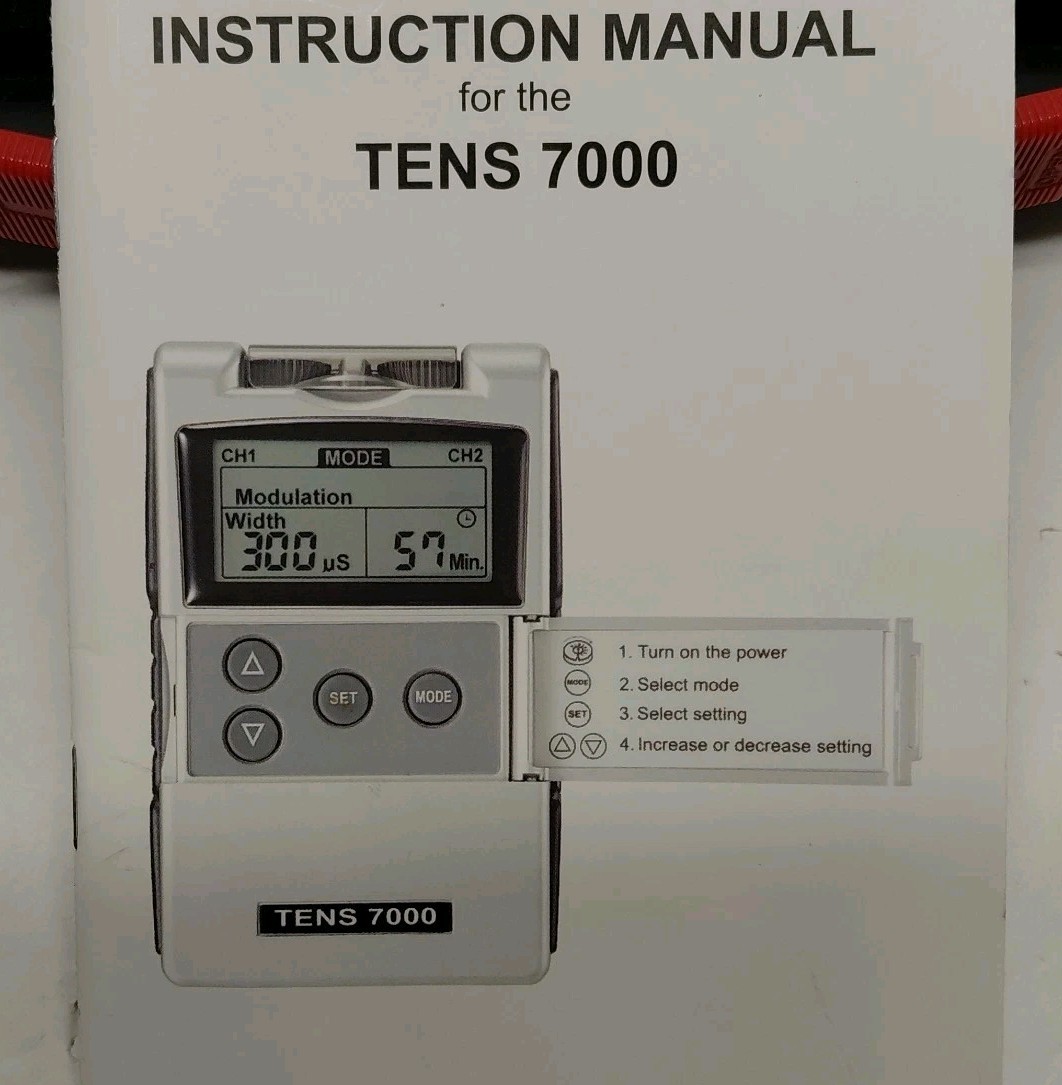 Tens Unit 7000 Machine Roscoe Medical Therapy Electrical Stimulation w/ PADS!!