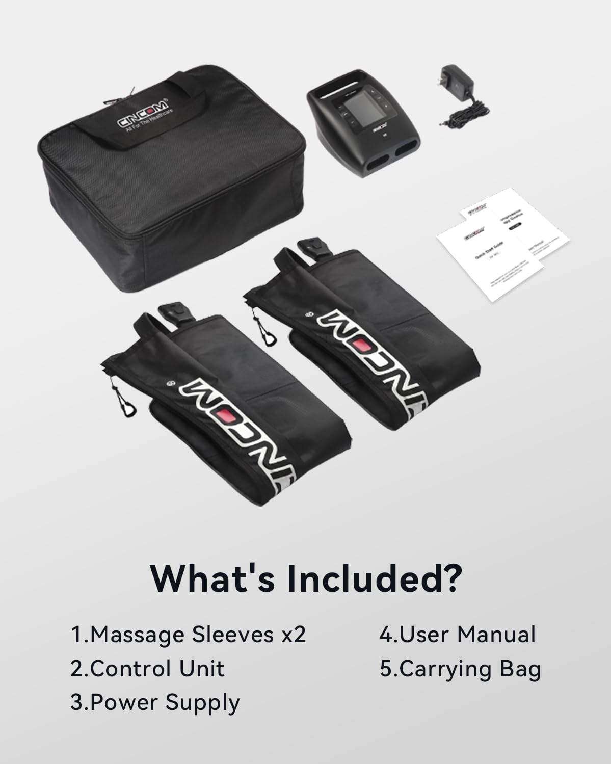 Cordless Leg Recovery System with Dynamic Compression Massage Technology