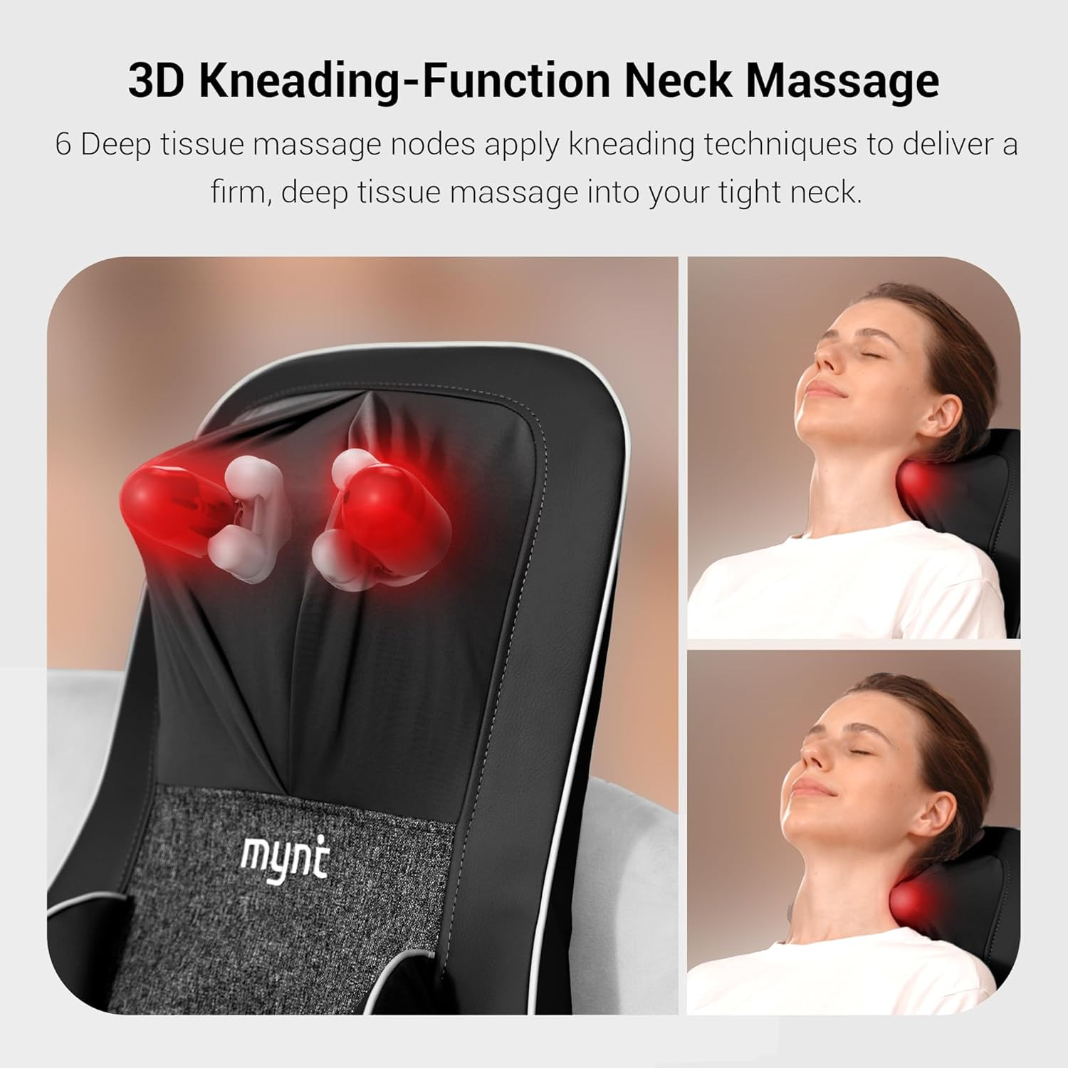 FSA Eligible HSA Approved Shiatsu Neck and Back Massager for Chair with 10 Deep