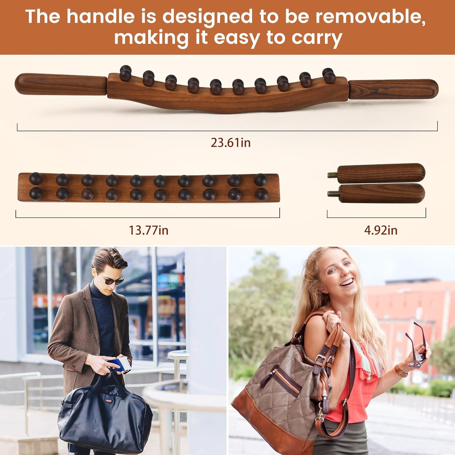 Guasha Wood Massage Stick Tools Wooden Therapy Scraping Lymphatic Drainage Ma…