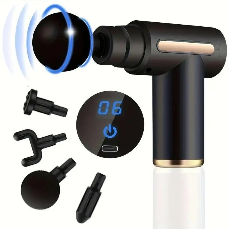 Mini Muscle Massage Gun Handheld Deep Tissue Percussion Massager Pain Relief 1pc