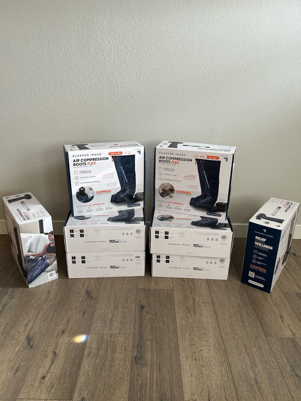 Sharper Image Air Compression Boots Flex Leg Recovery System – Small / Medium