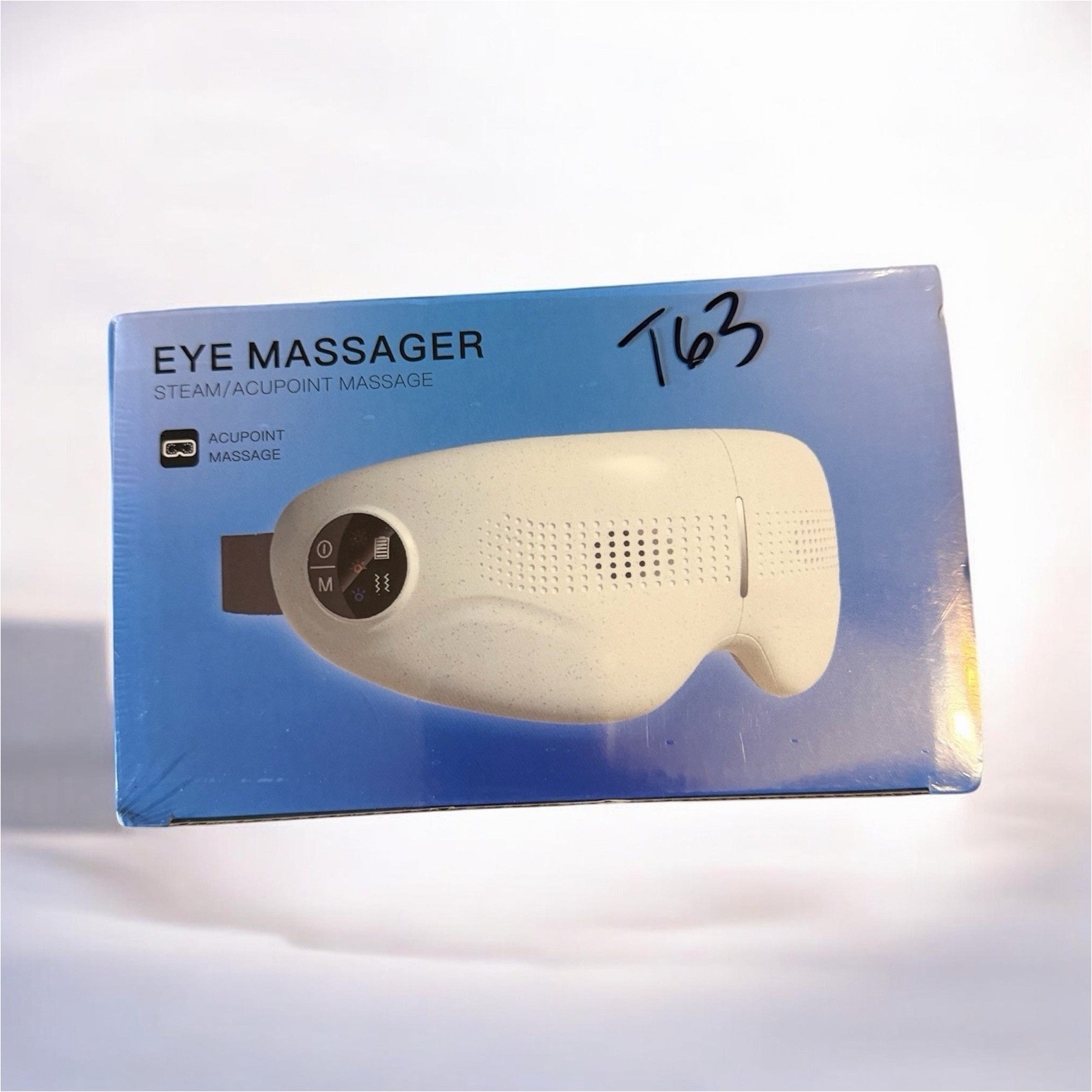 Heated Electric Eye Massager Steam Acupoint, Battery Powered, White, 2 Heads