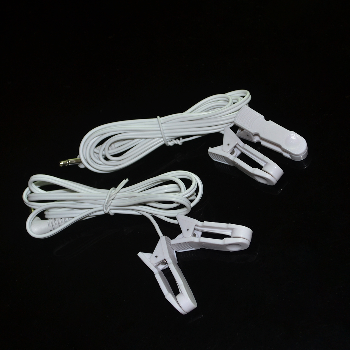 Breast & Ear clip Electrode Lead Wires Jack DC 3.5mm Replacement Cables For Tens