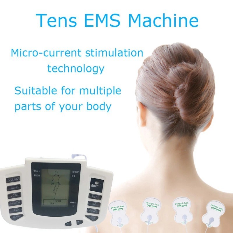 Body Massager Muscular Physiotherapy TENS EMS Neck Back – Hands & Feet pads too