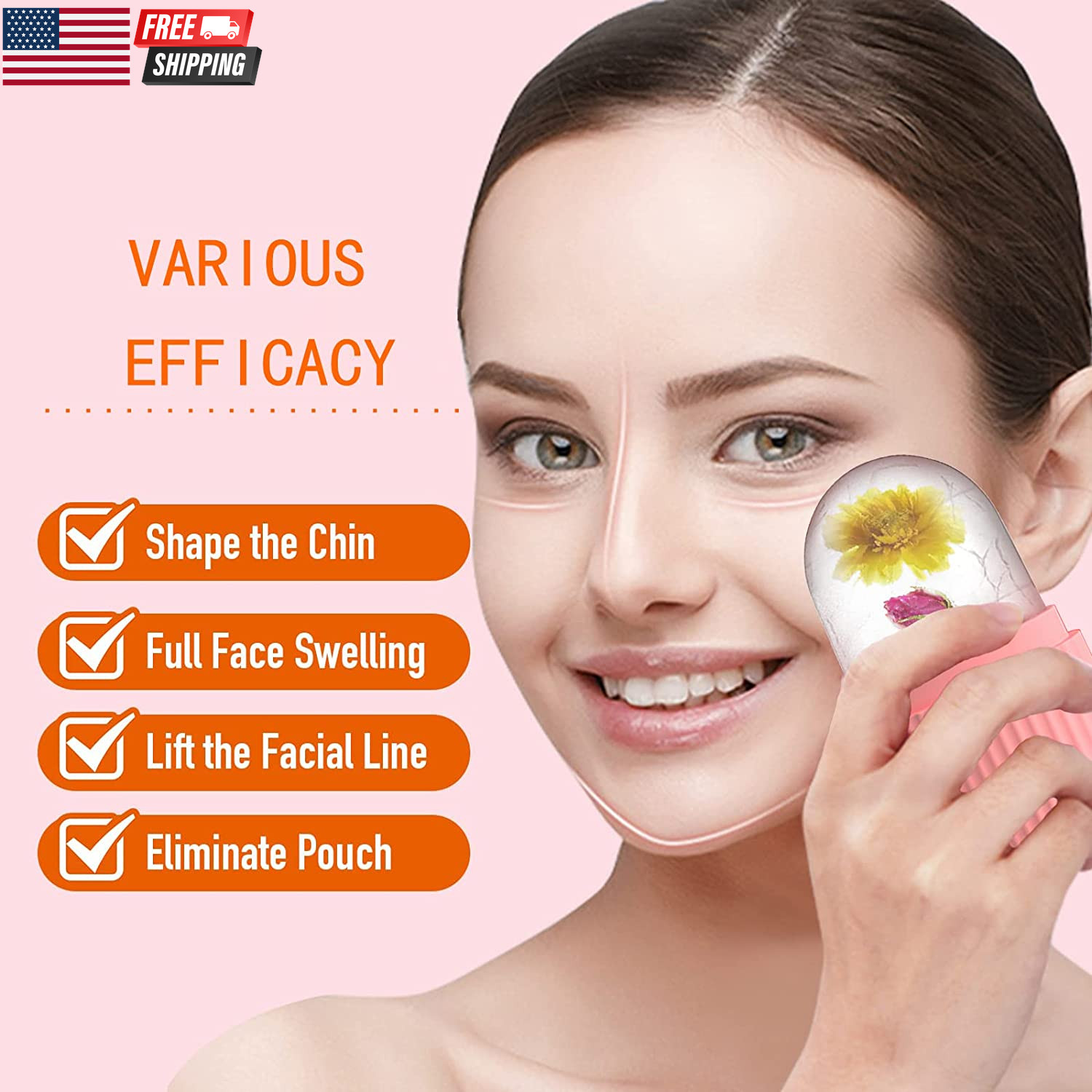 Ice Cube Roller Massager for Face, Eyes and Neck Naturally Conditioning and Skin
