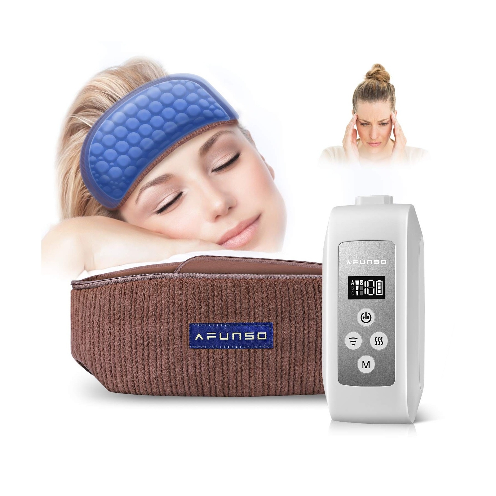AFUNSO Head Scalp Massager Scalp Massage Instrument Rechargeable Massager Air…