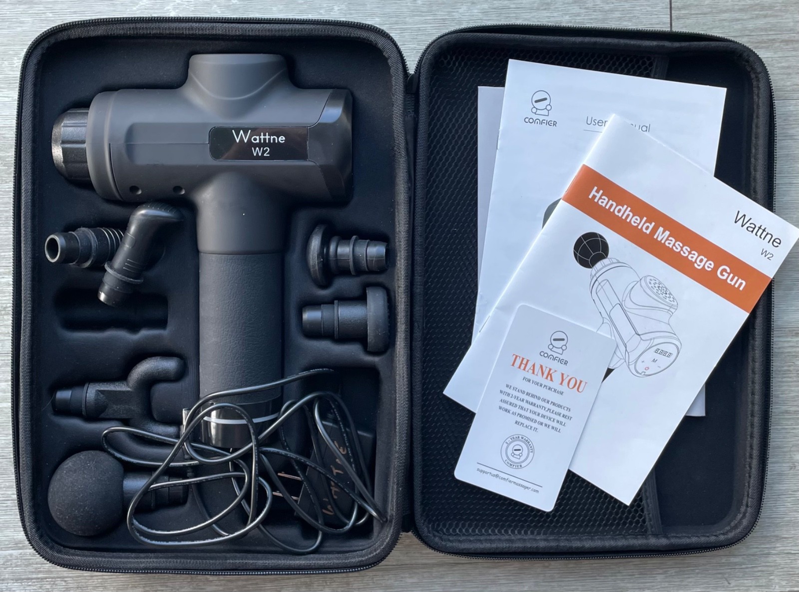 Wattne W2 Massage Gun 20-Speed Handheld Percussion Muscle Massager – Tested