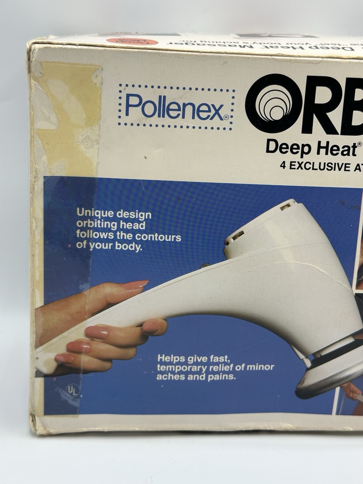 Pollenex 3D Orbital Deep Heat Massager w/ 4 Attachments Model OM-55A4 Excellent!