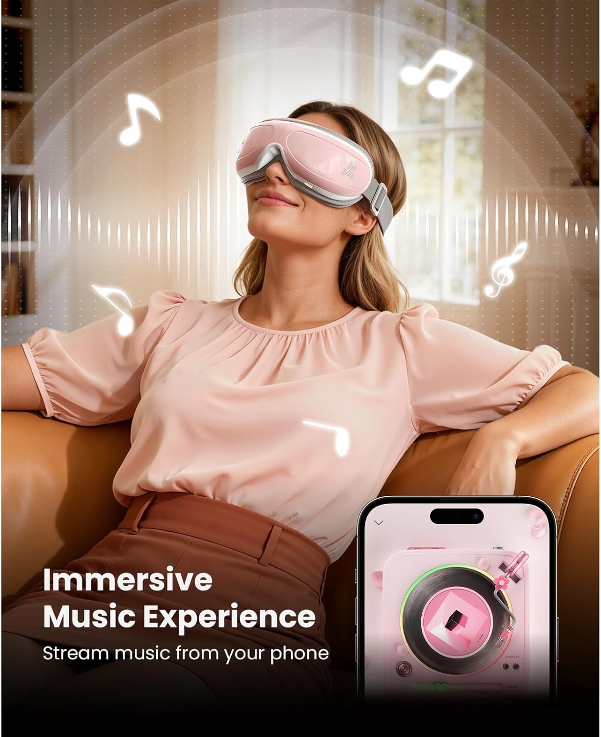 EyeOasis 2 Eye Massager Heated Warm Compress Therapy for Migraines Dry Eyes Gift