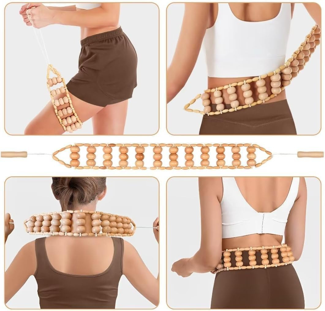 12-In-1 Wood Therapy Massage Tools Lymphatic Drainage Massager Wooden M