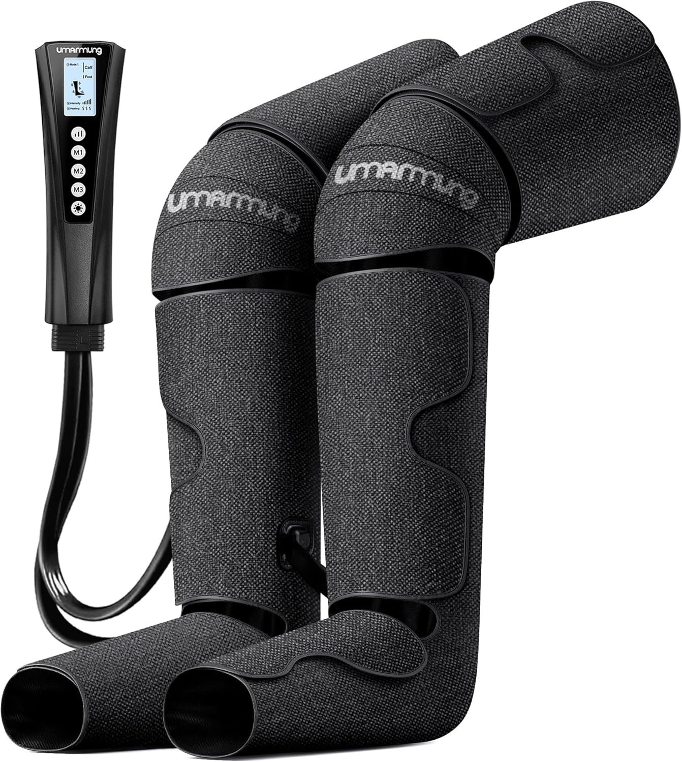 UMARMUNG UM-03 Air Compression Leg Massager with Heat (Black)