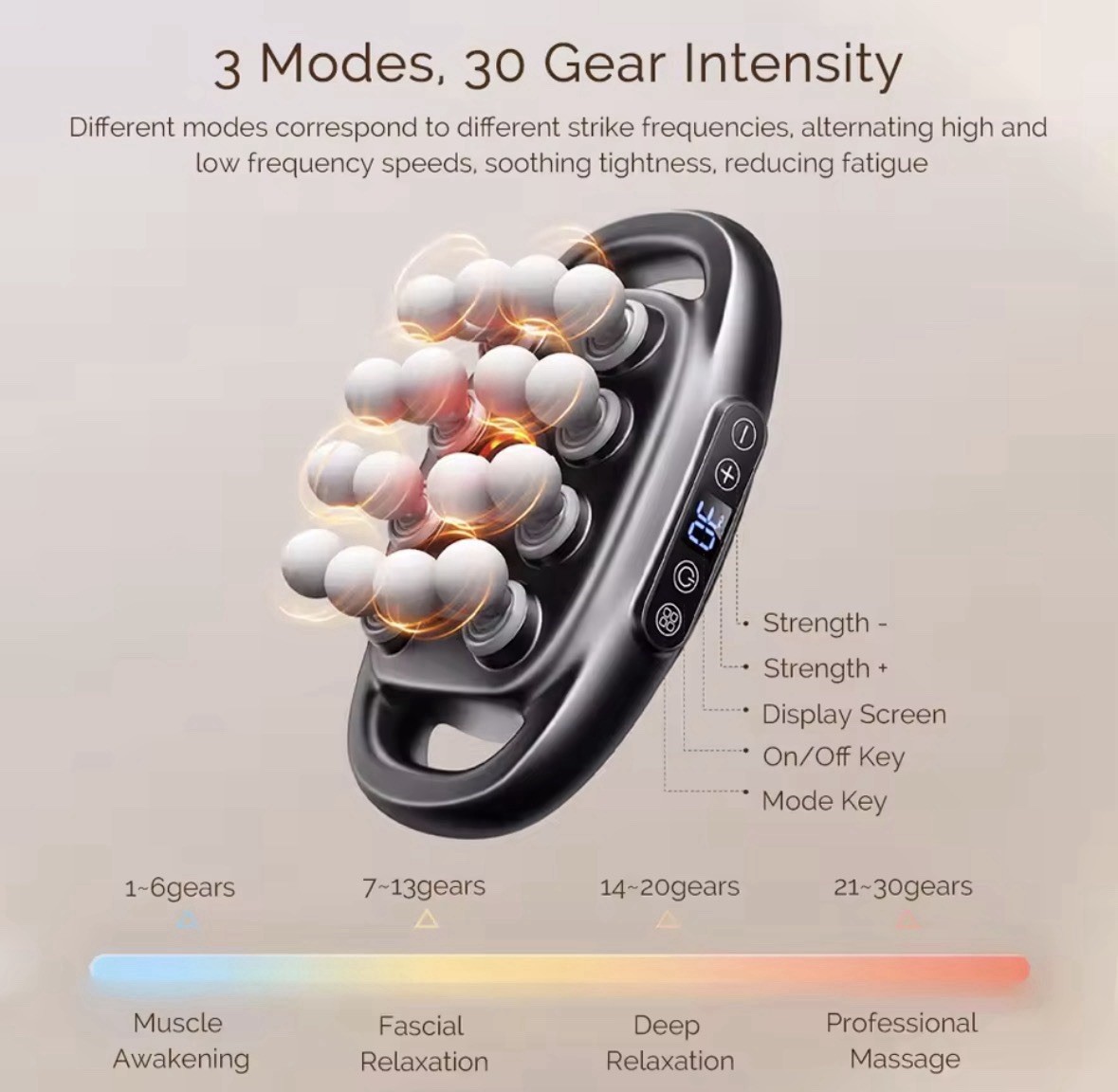 16-Head Fascia Massage Gun High-Frequency Vibration Deep Tissue Massager