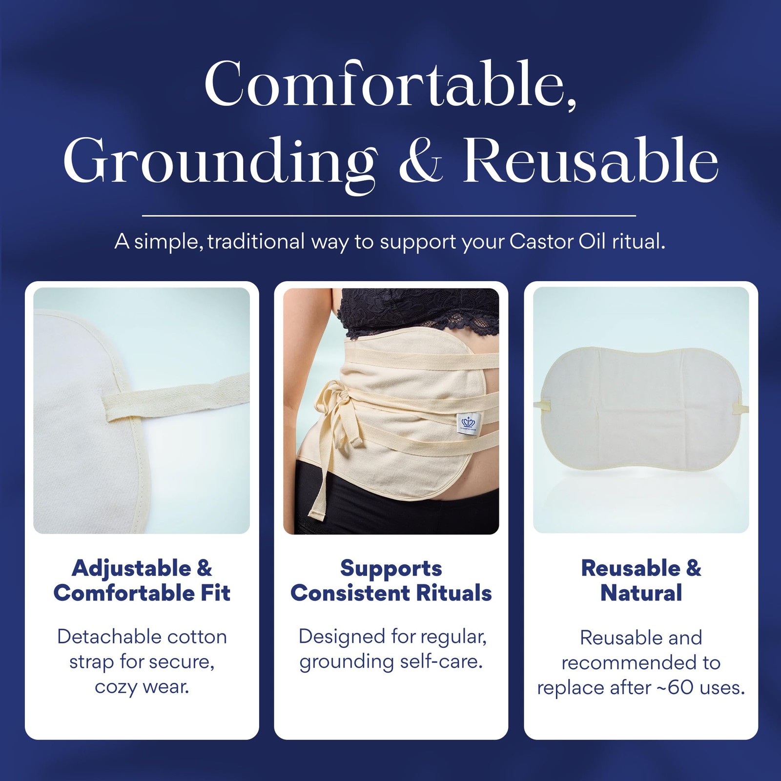 100% Organic Cotton Flannel & Naturopathic Doctor Designed with Strap for Cas…