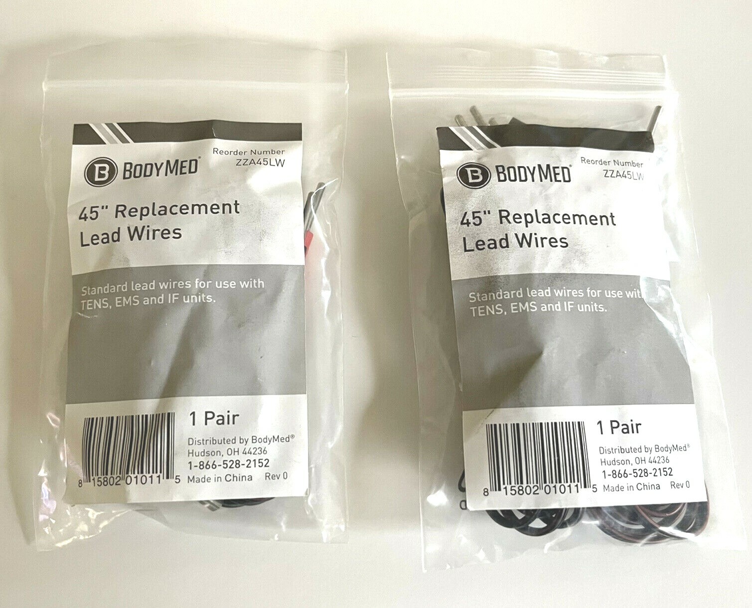 Bodymed 2 Pairs of 45″ Replacement Lead Wires for TENS, EMS and IF Units