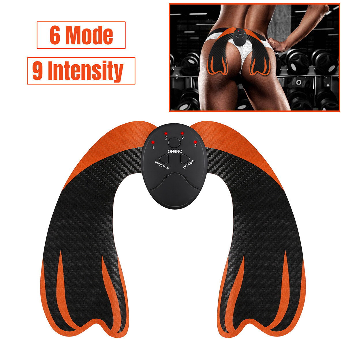 6 Modes Hip Trainer Electric Muscle Stimulator EMS Massage Machine ABS Butt Lift