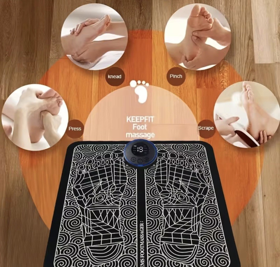 Electric USB Charging Foot Massage Mat Relaxes Foot Acupoint Massage Mat