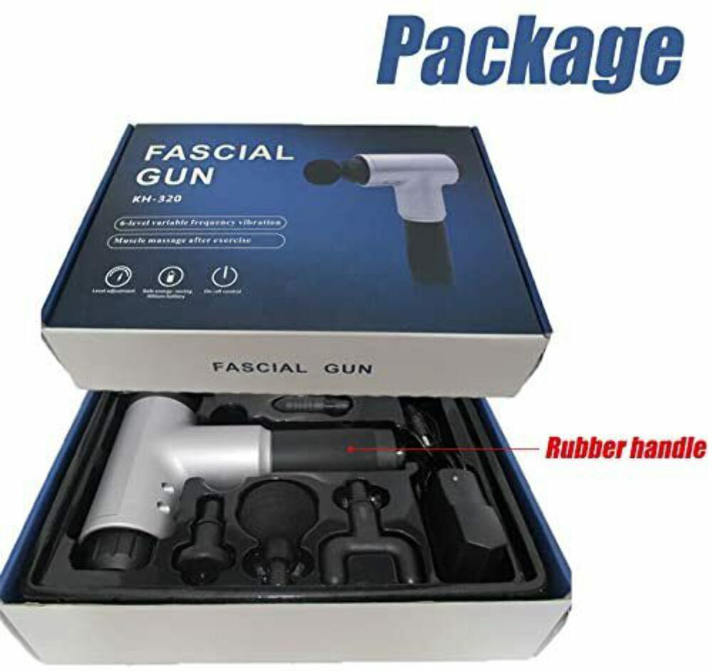 6 Gears Muscle Deep Tissue Massager Wireless Fascia Gun Gym Recharge 4000r/min