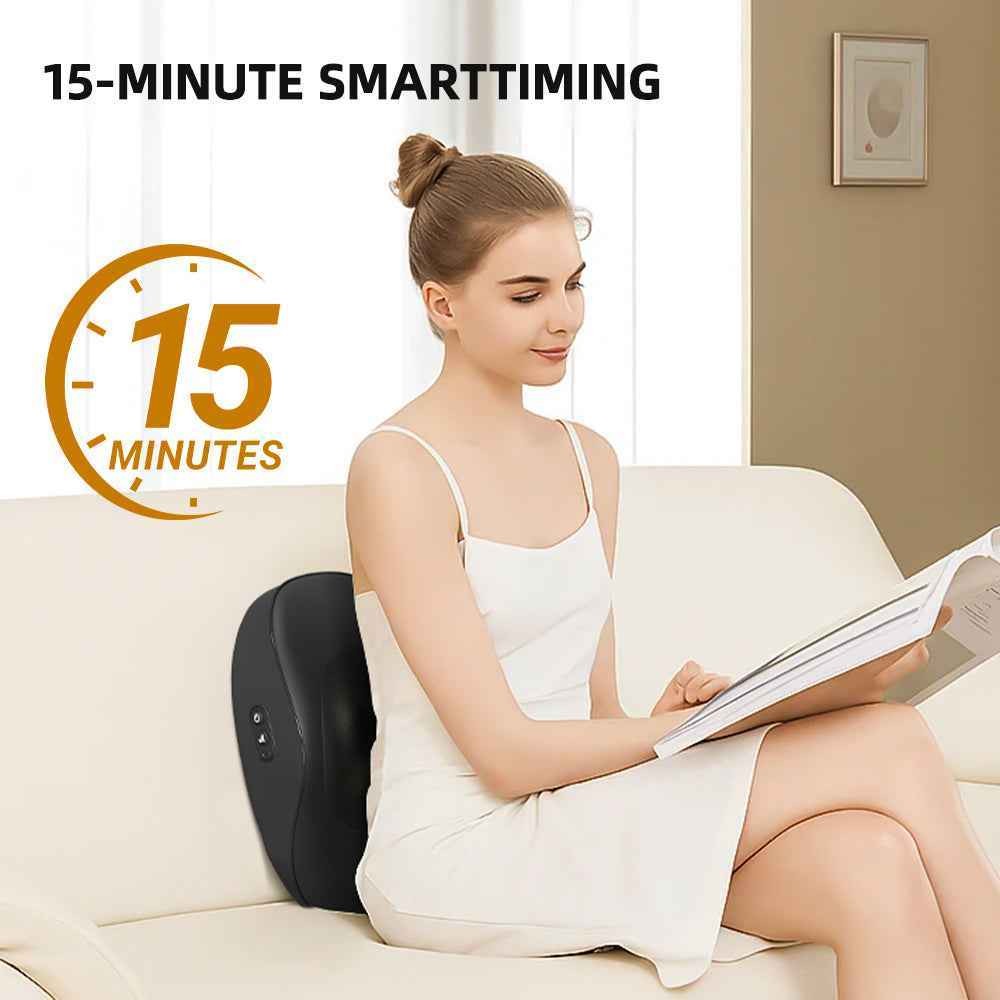 Smart Heated Massage Cushion for Neck, Back & Shoulders
