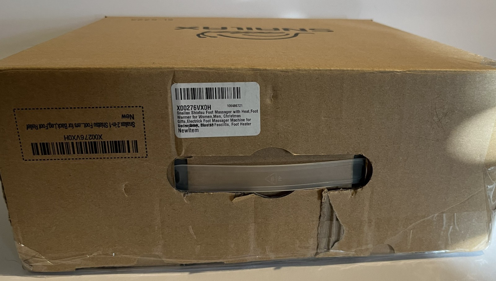 Snailax Shiatsu Foot & Back Massager with Heat – SL-522S – Black – Open Box